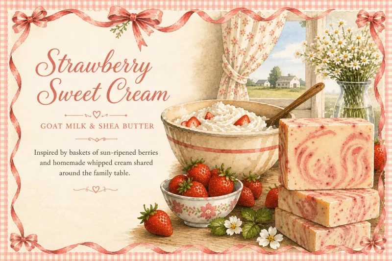 Strawberry Sweet Cream ~ Goat Milk and Shea Butter