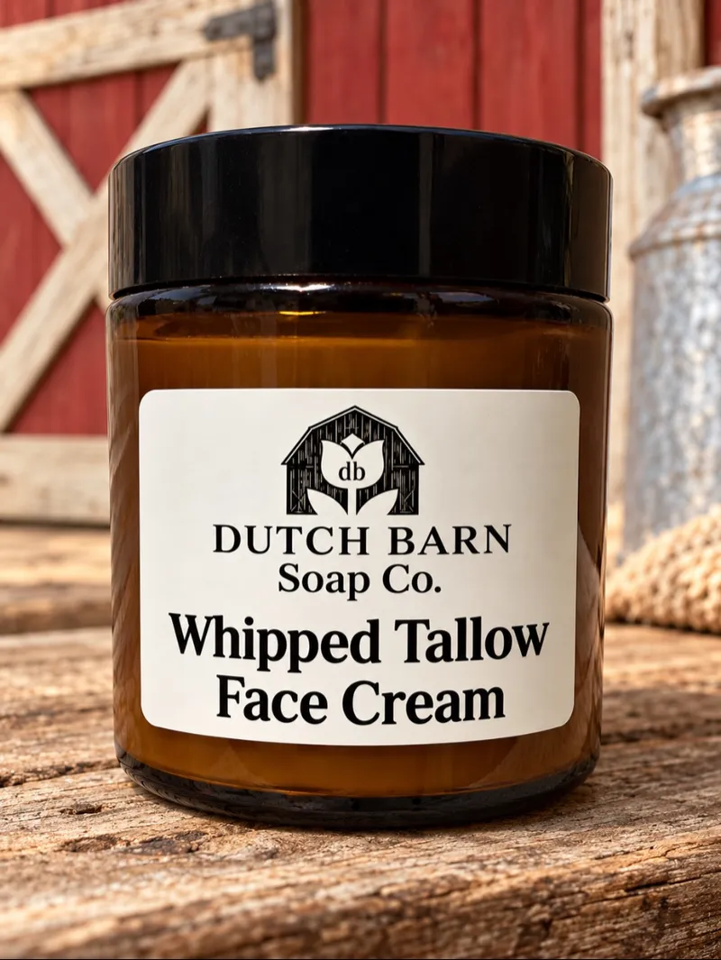 WHIPPED TALLOW FACE CREAM ~With Apricot Kernel Oil, Argan Oil & Beeswax