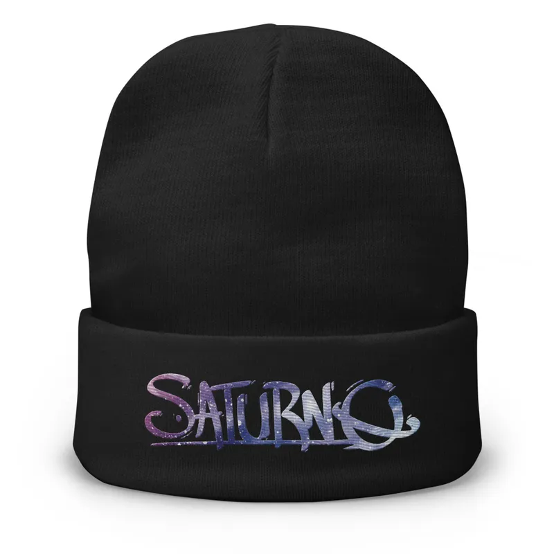 Color Galaxy Text Embroidered Beanie