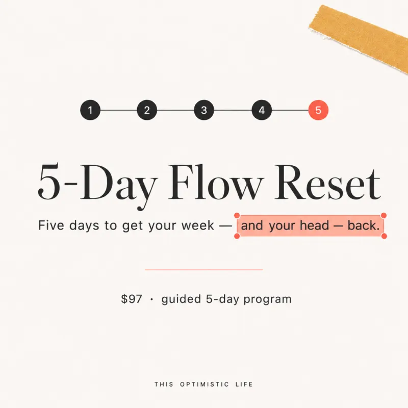 The 5 Day Flow Reset