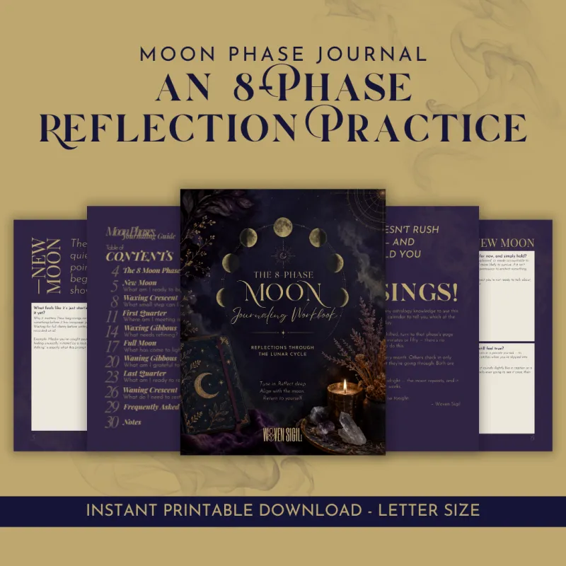 The 8-Phase Moon Journaling Workbook