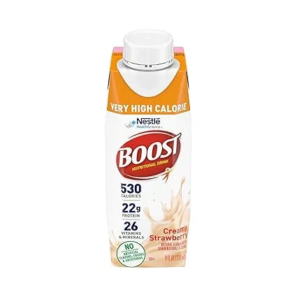 BOOST, Creamy Strawberry, 8oz Carton (4390066145)