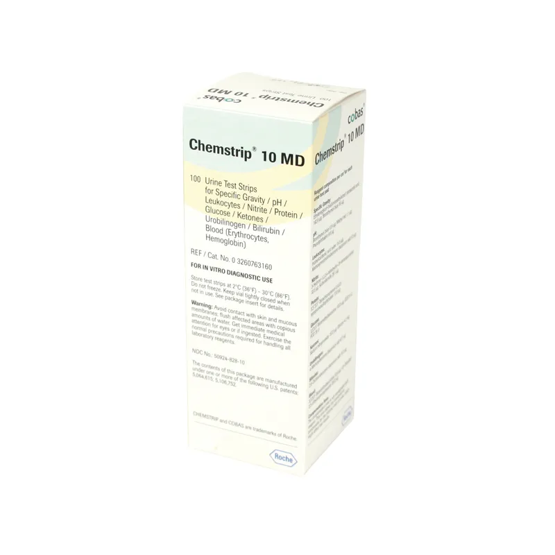 Chemstrip 10 MD Urine Test Strips, CLIA Waived, 100/bx (03260763160)