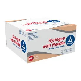 Syringes With Needle, 3cc, 22G x 1.5″ needle (7000)