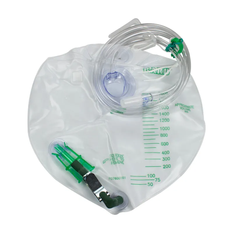 Bard I.C. Infection Control Urine Drainage Bag with Anti-Reflux Chamber, 2000mL (154002)