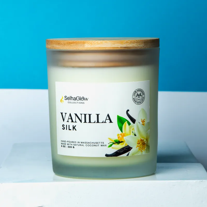 Vanilla Silk Candle – 8 Oz Sweet Warm Scented Candle