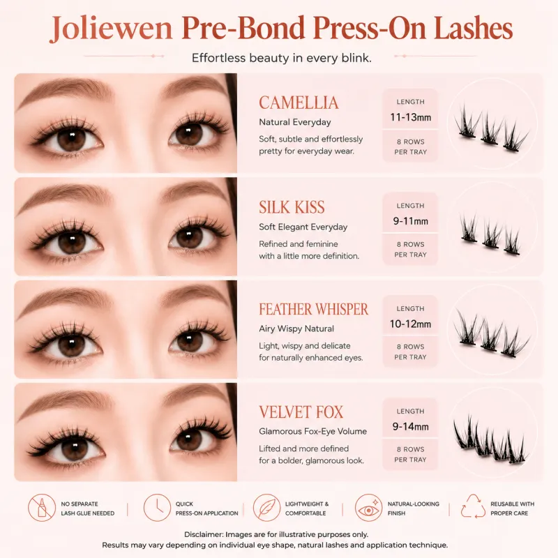 Joliewen Pre-Bond Press-On Lashes