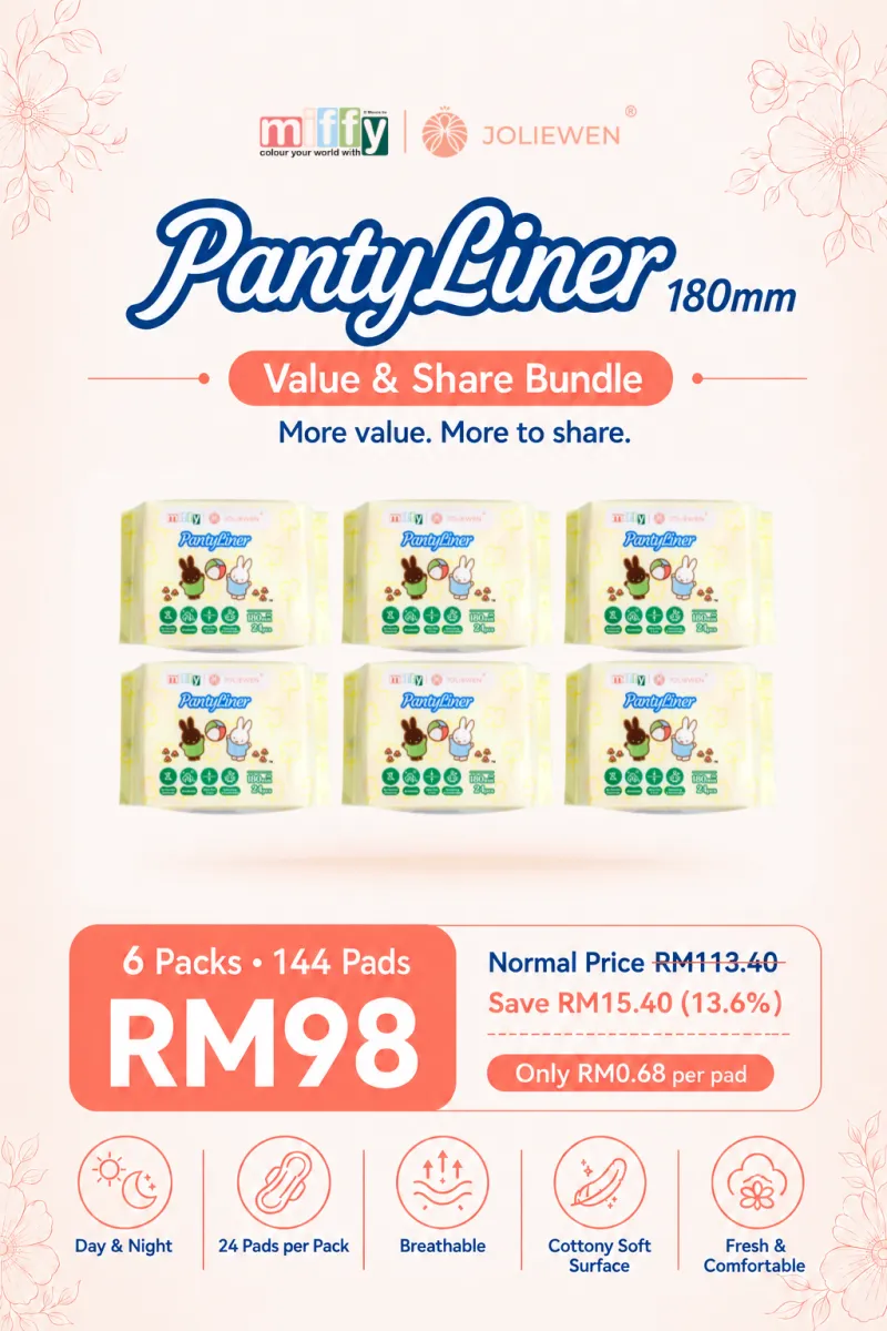 Joliewen Pantyliner Value Bundle – 6 Packs