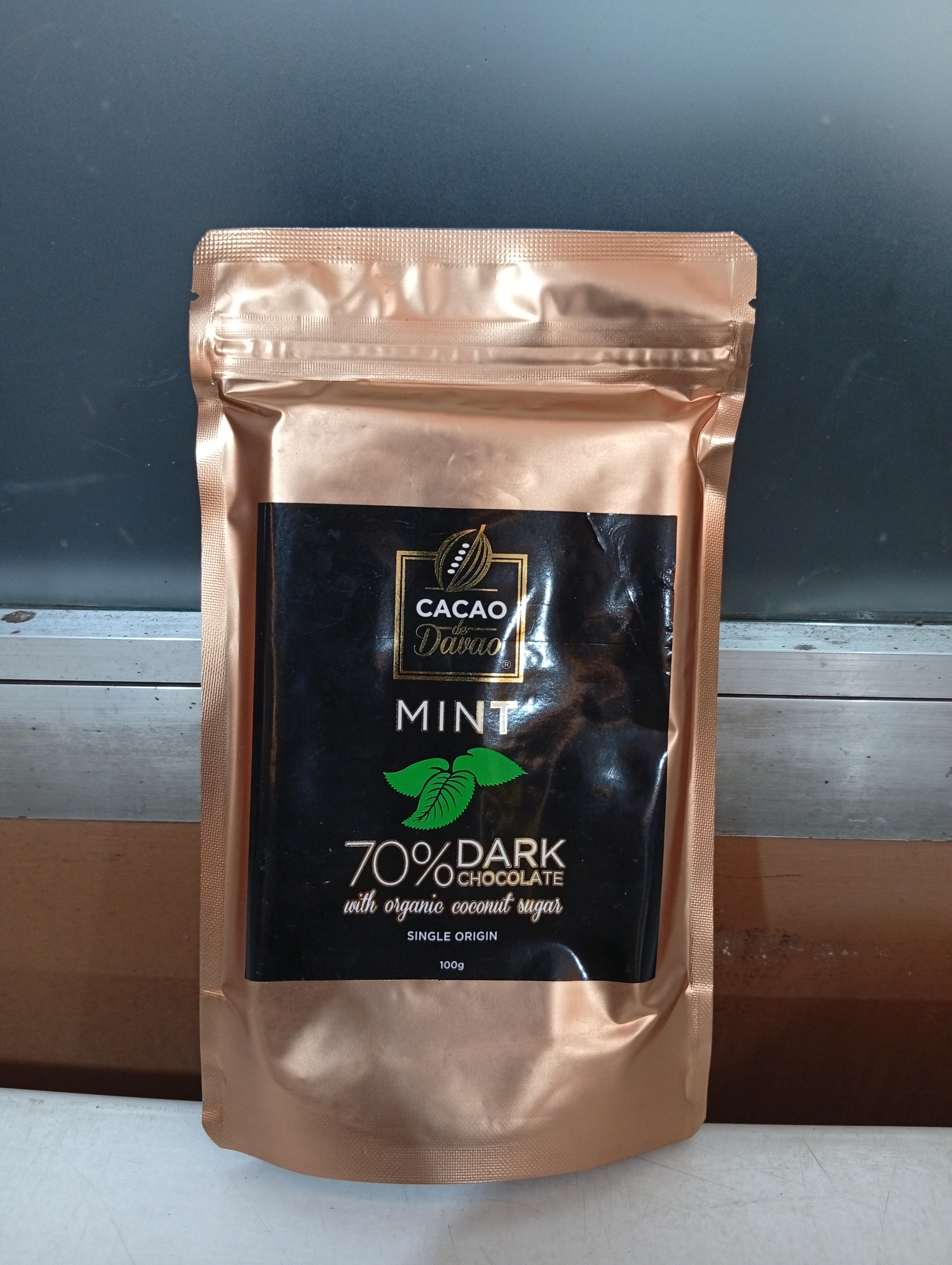 Cacao de Davao Mint 70% Dark Chocolate with Organic Coconut Sugar | CALLETS / BAR