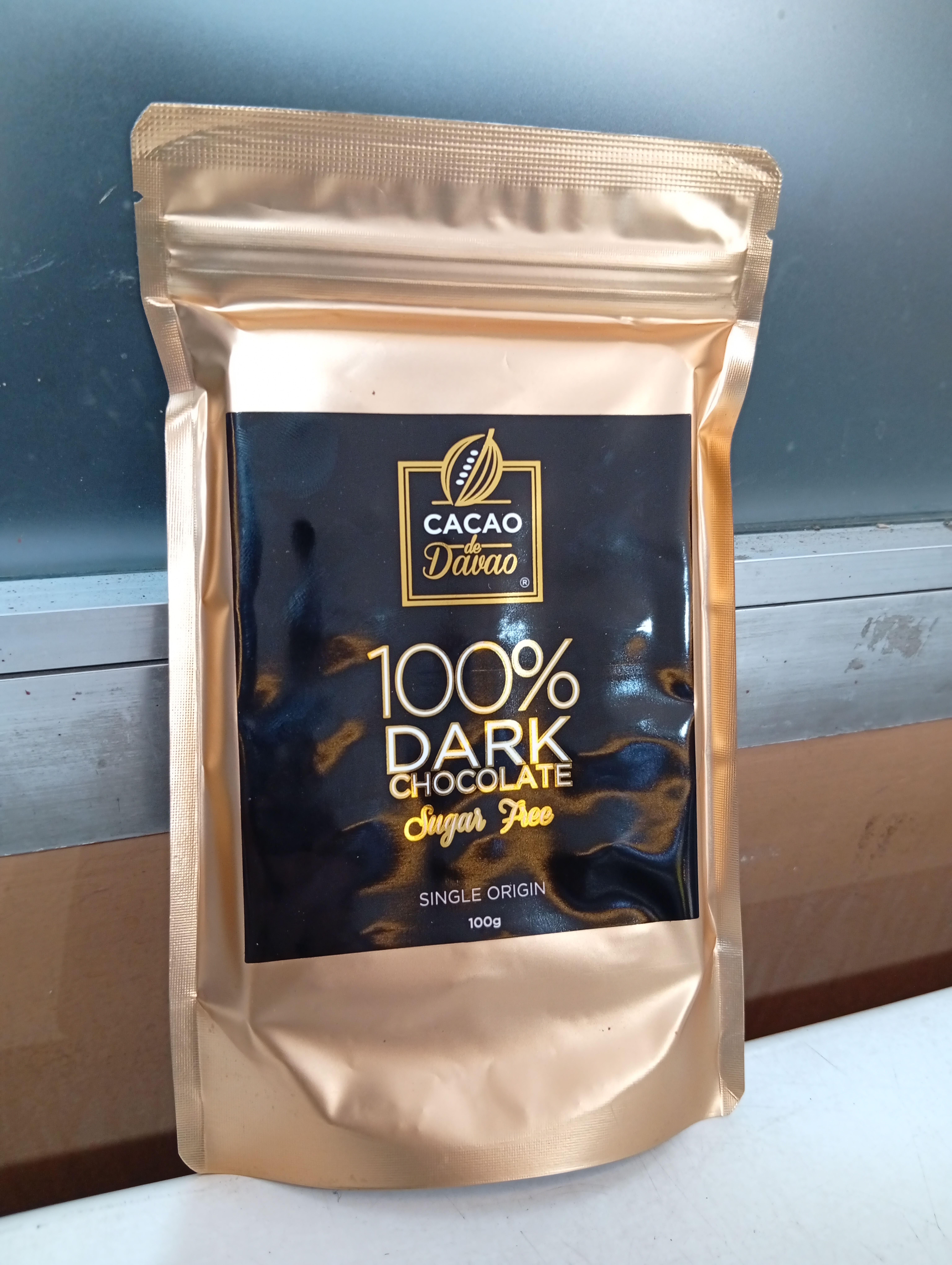 Cacao de Davao 100% Dark Chocolate Sugar Free