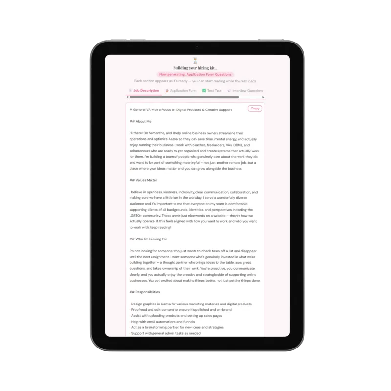 Stress-Free Hiring Kit Generator