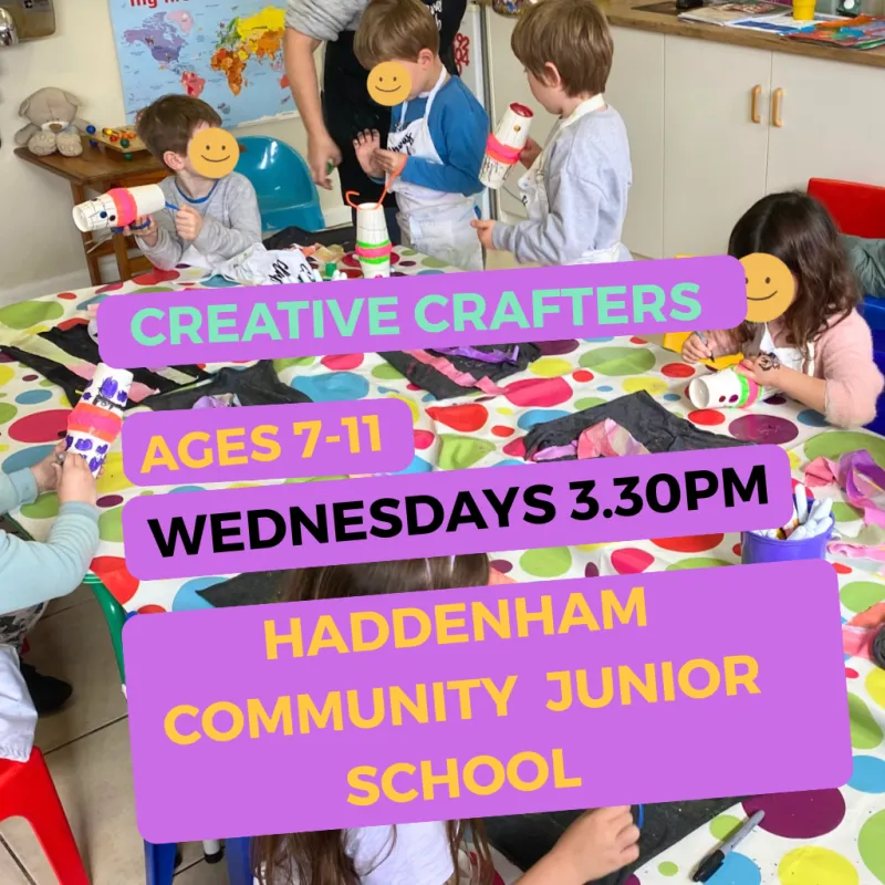 Creative Crafters ages 7-12  Wednesday 3.30pm