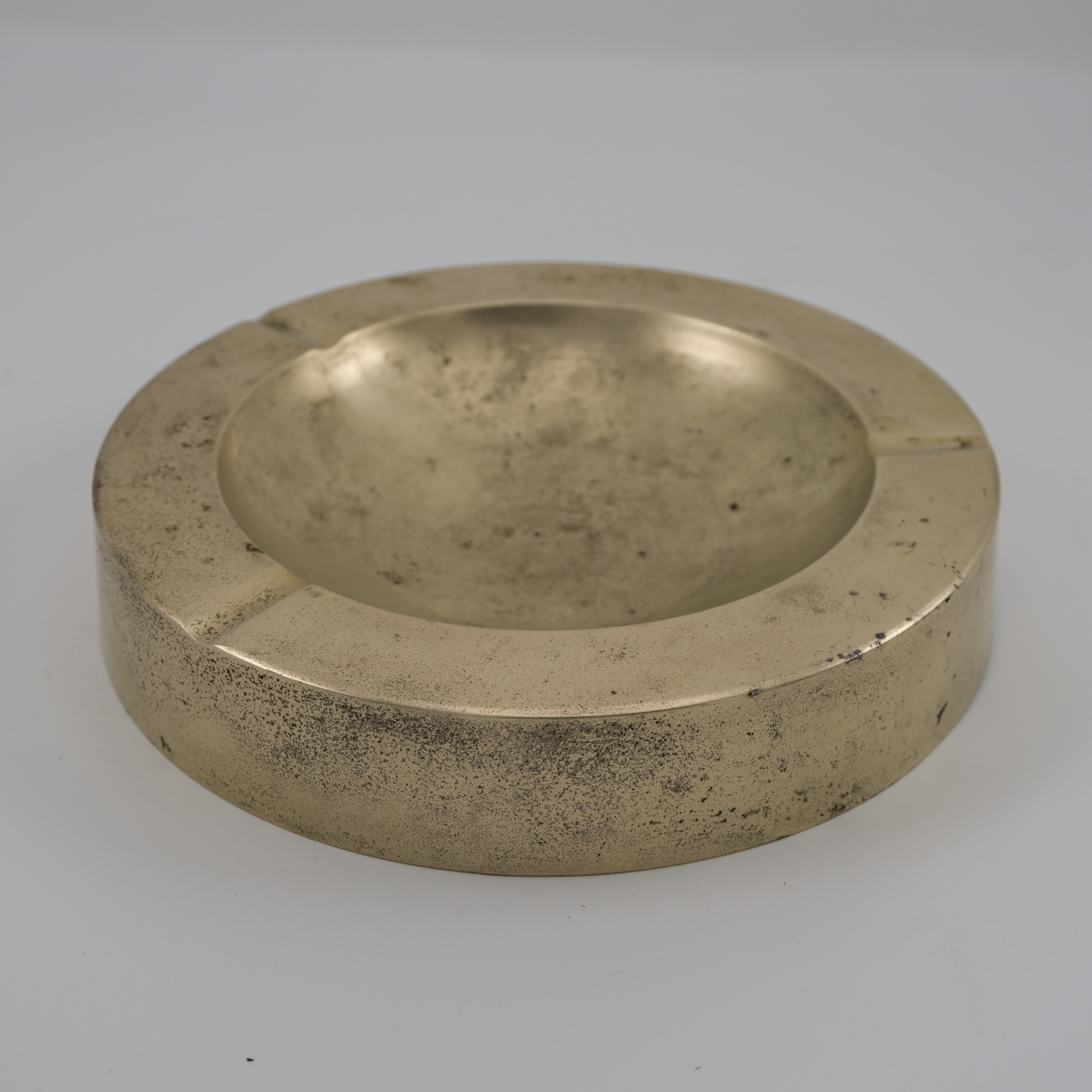Vintage Brass Ashtray with Hand Engraved Message