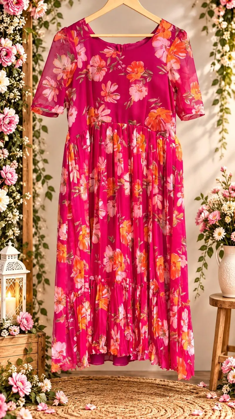 Crush Chiffon Maxi