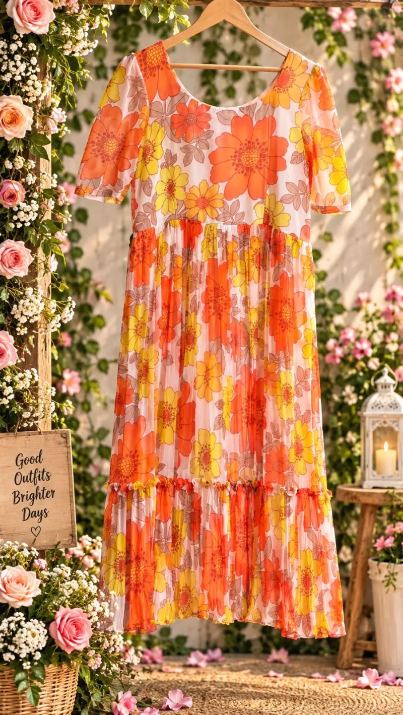 Pure Chiffon Floral Maxi