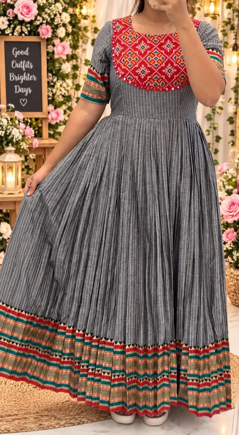 Narayanpeta Handloom Long Frock