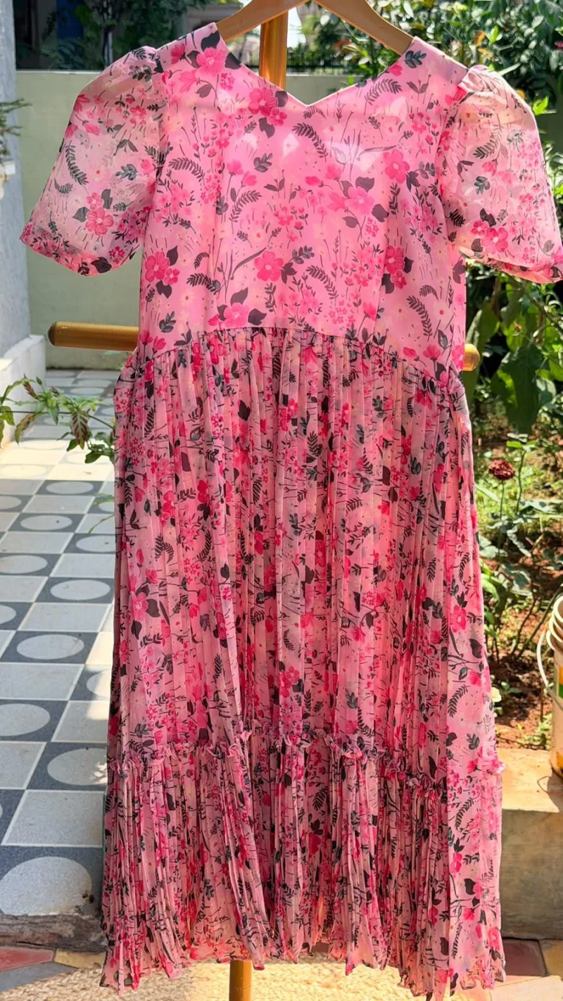 Georgette Kids Floral Frock