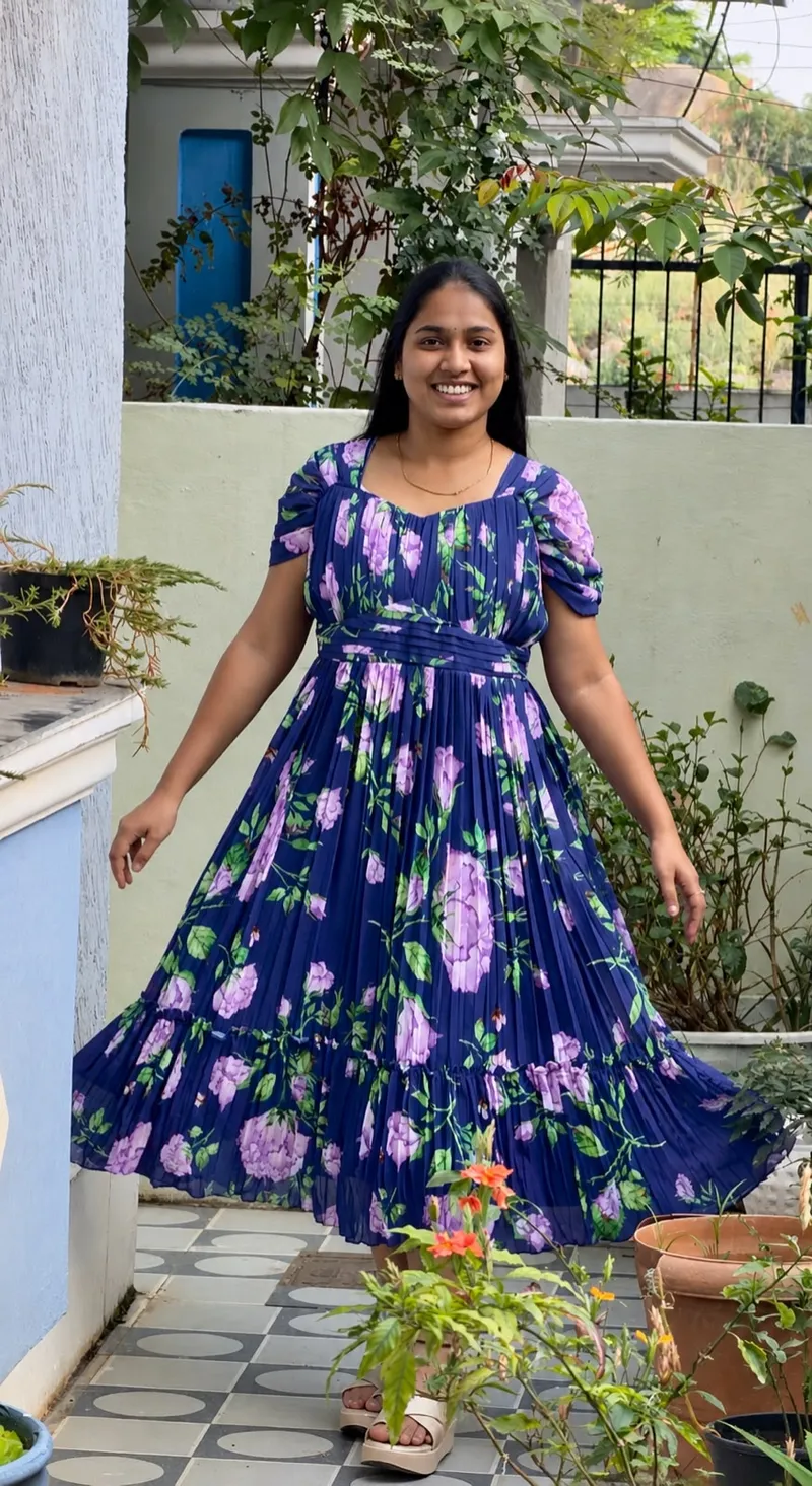Floral Georgette Maxi Dress