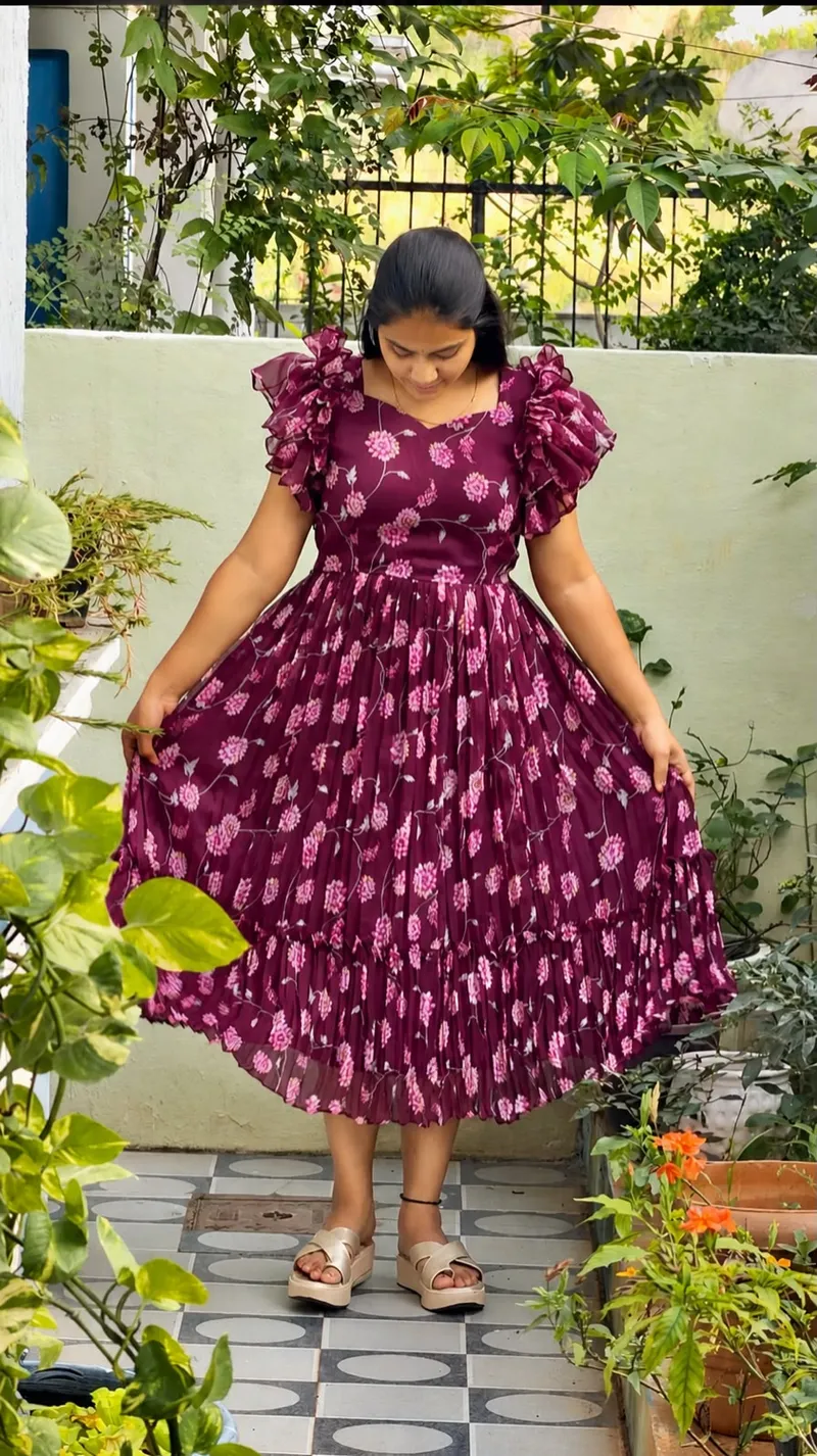 Crush Chiffon Maxi