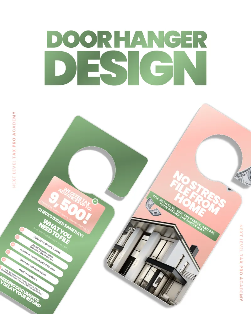 Tax Pro Door Hanger Template Vol 1