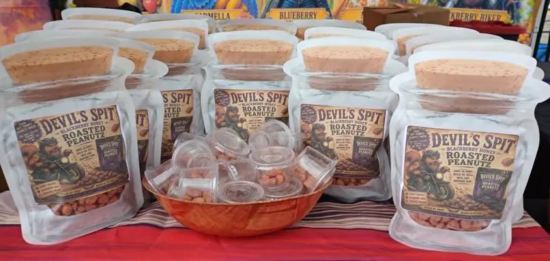 Devils Spit Blackberry Honey Roasted Peanuts 