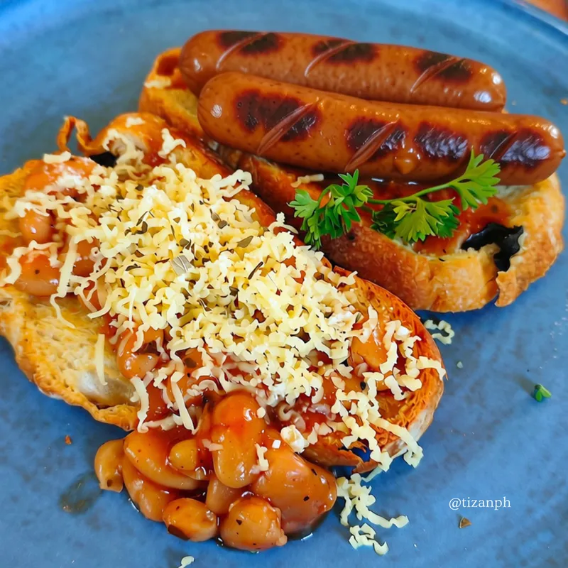Bangers and Beans on Toast