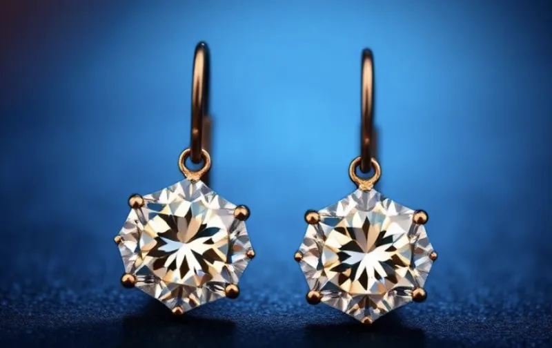 Elegant Crystal Drop Earrings – Gold Finish