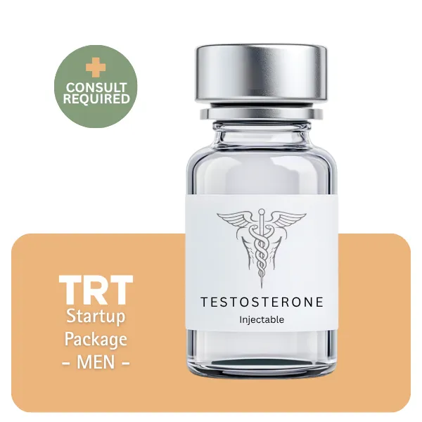 TRT Men's Startup Package 60 days (Consult, Labs, Cypionate 200mg/mL 10mL + Anastrozole 24×1mg)