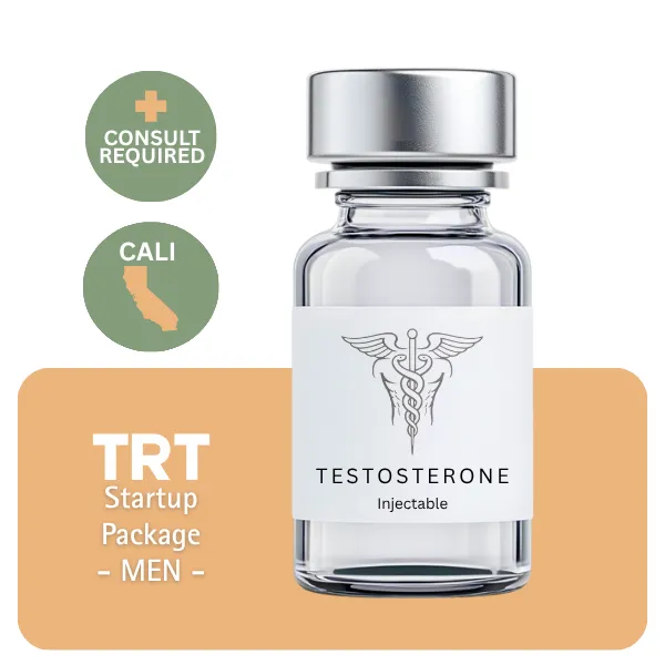 TRT CALI Men's Startup Package 60 days (Consult, Labs, Cypionate 200mg/mL 10mL + Anastrozole 24×1mg)