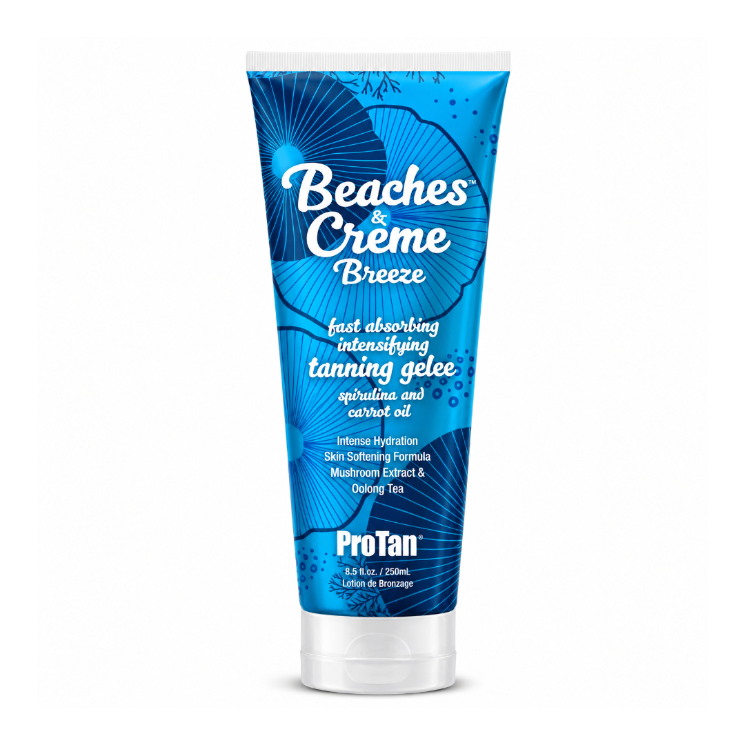 Pro Tan Beaches & Crème Breeze – barnulásgyorsító gél (bronzer nélkül, kinti–benti) 