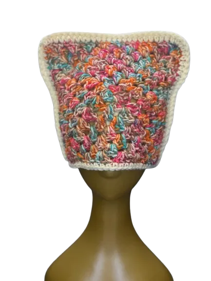 Multi Color Cat Ear Beanie