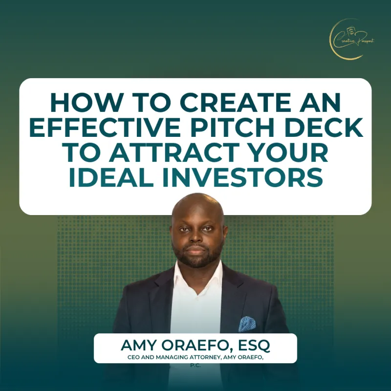 How to create an effective pitch deck to attract your ideal investors