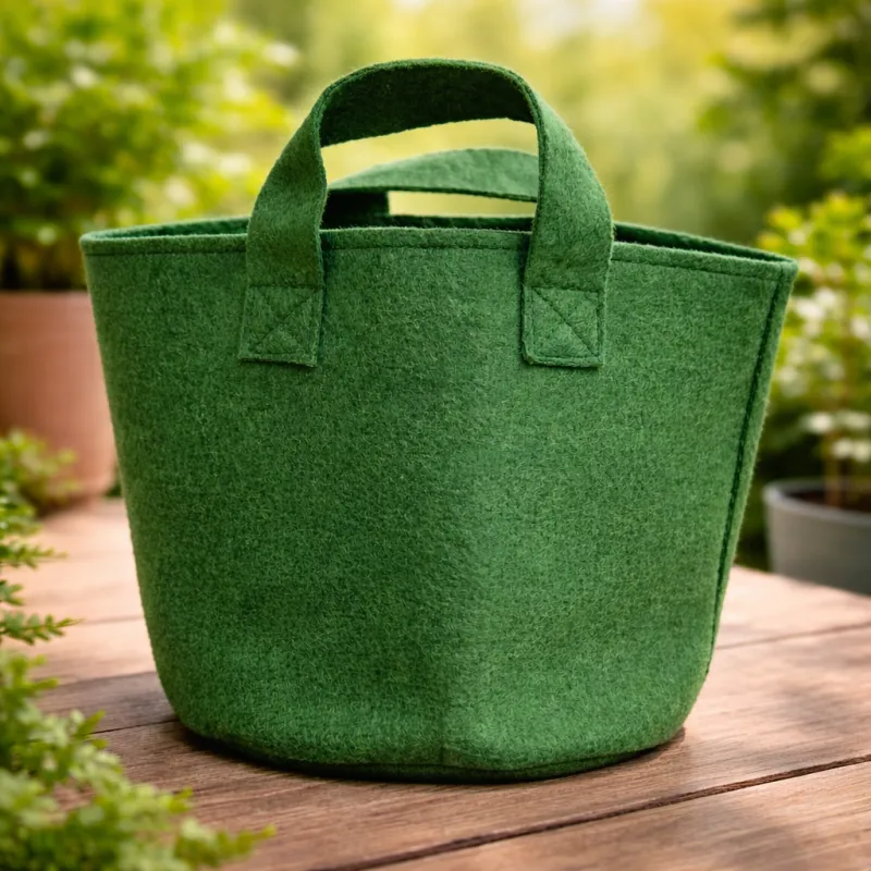 Eco Grow Bag – Green (with Handles) (Minimum order 5)