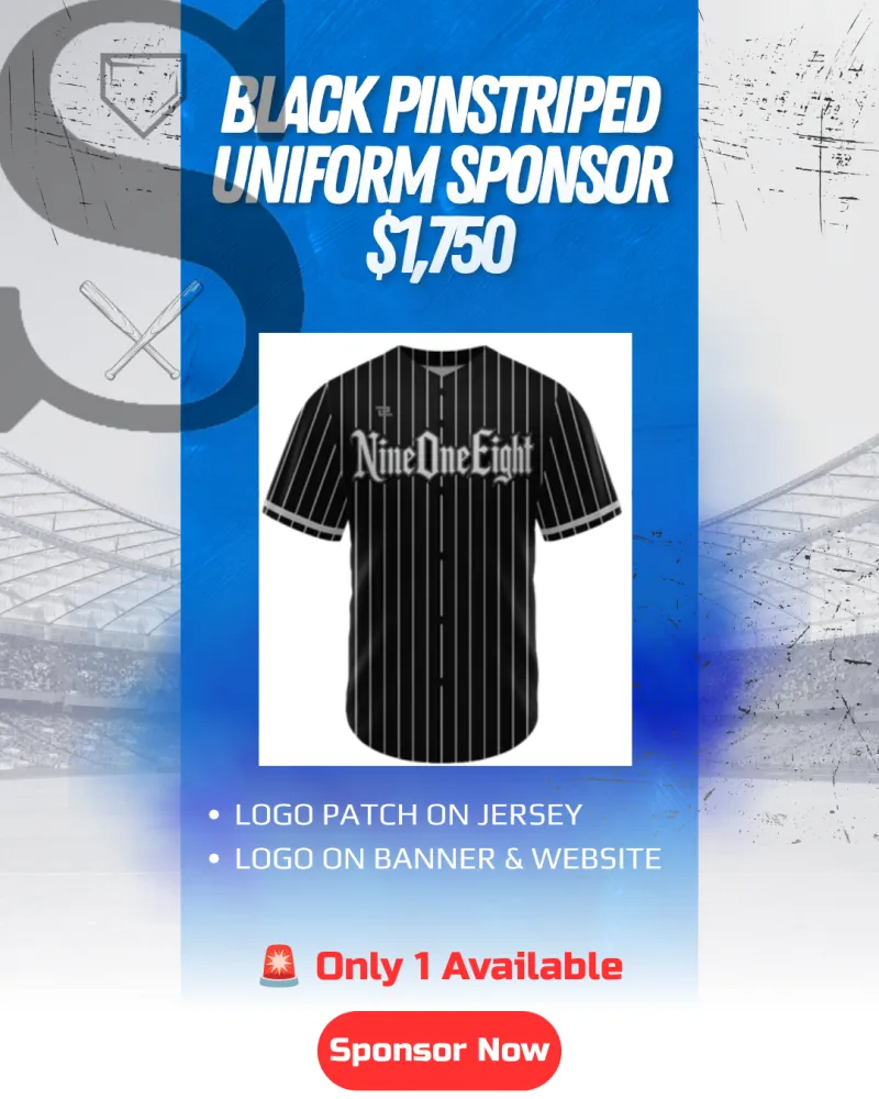 Black Pinstriped Uniform Sponsor