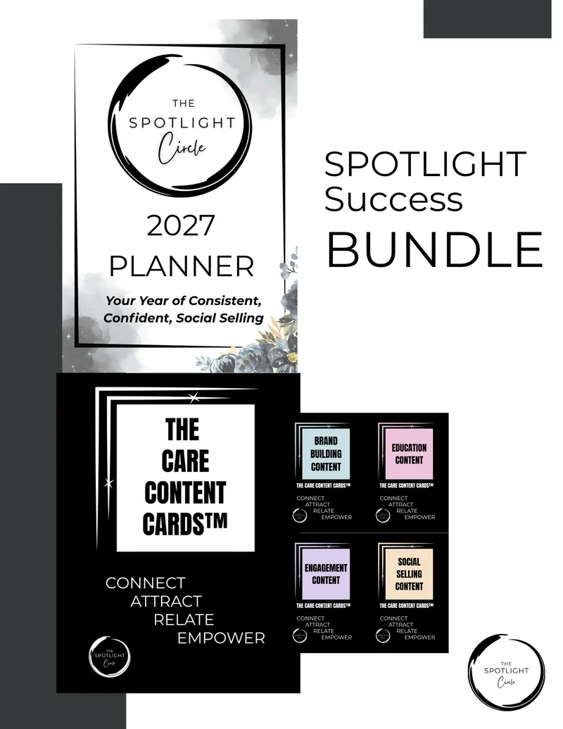 2027 SPOTLIGHT Circle Planner and The CARE Content Cards BUNDLE