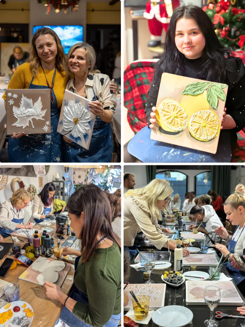 PaintandSip - Atelier pictură în relief