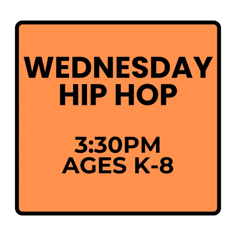 Fall Programs - Wednesday - Recreational Hip Hop (Ages K-8)