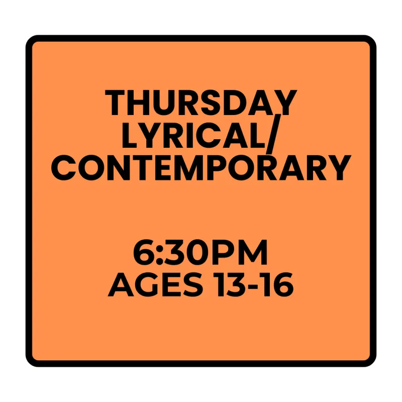 Fall Programs - Thursday - Recreational Lyrical/Contemporary (Ages 13-16)