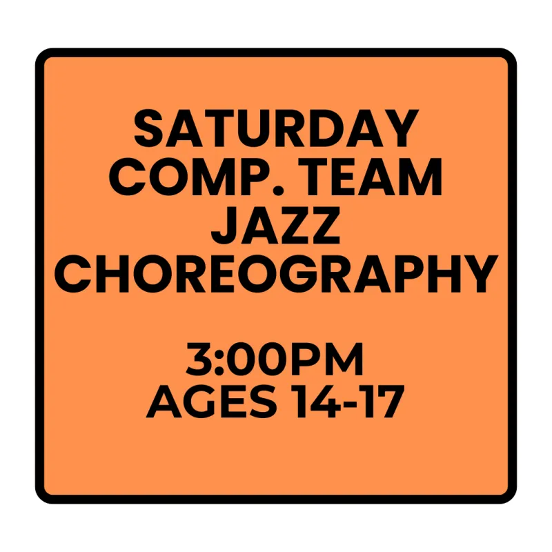 Fall Programs - Saturday - Competitive Jazz Choreography (Ages 14-17)