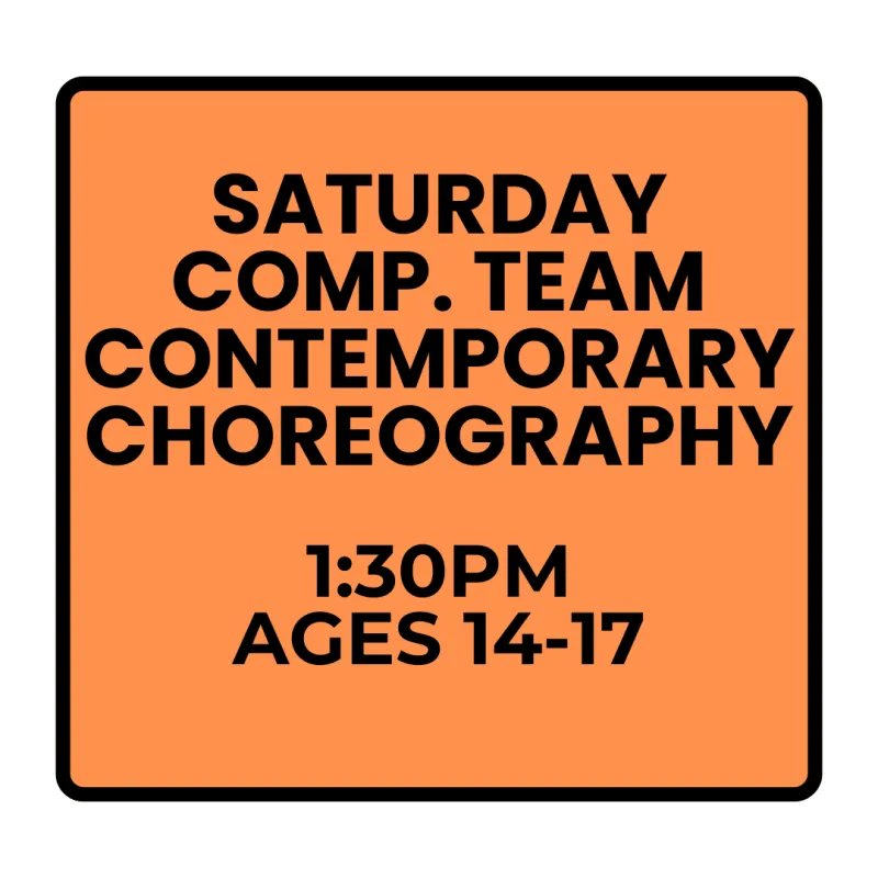 Fall Programs - Saturday - Competitive Contemporary Choreography (Ages 14-17)