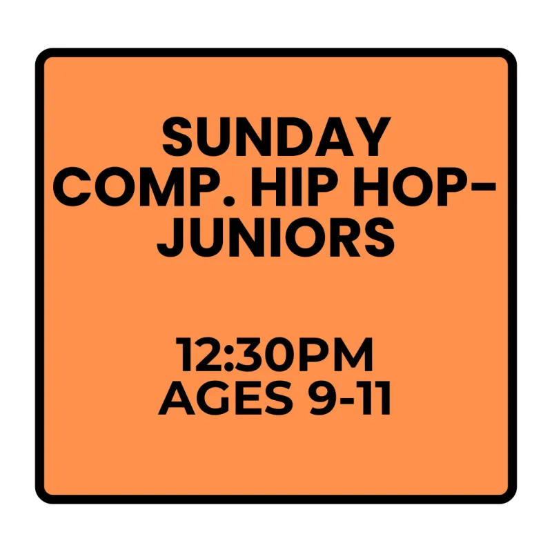 Fall Programs - Sunday - Junior Competitive Hip Hop (Ages 9-11)