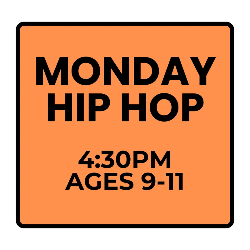 Fall Programs - Monday - Recreational Hip Hop (Ages 9-11)