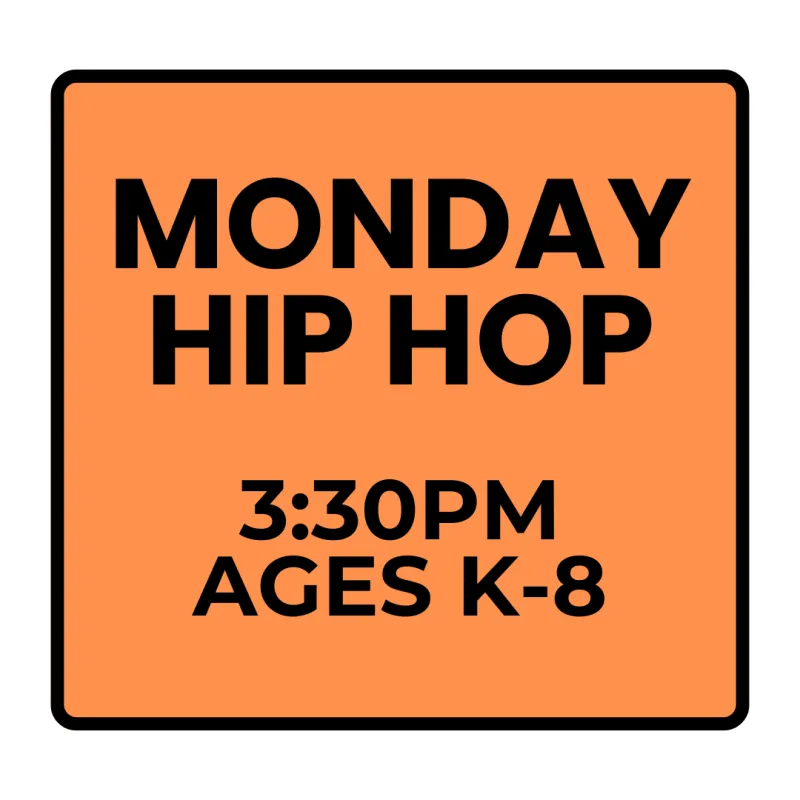 Fall Programs - Monday - Recreational Hip Hop (Ages K-8)