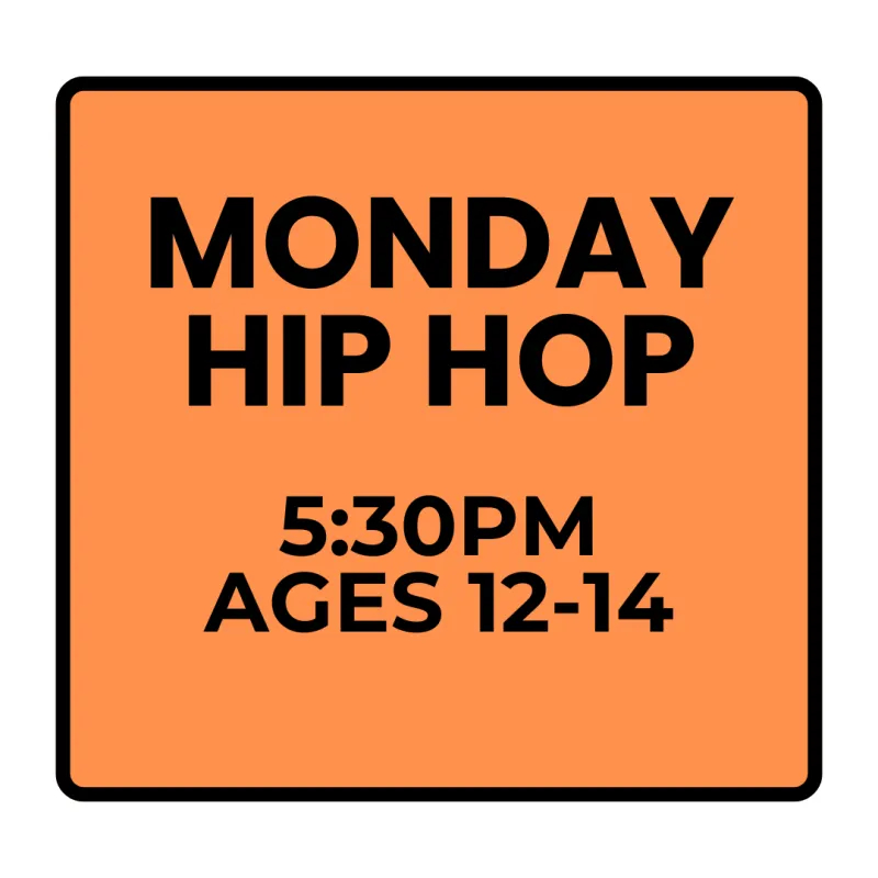 Fall Programs - Monday - Recreational Hip Hop (Ages 12-14)