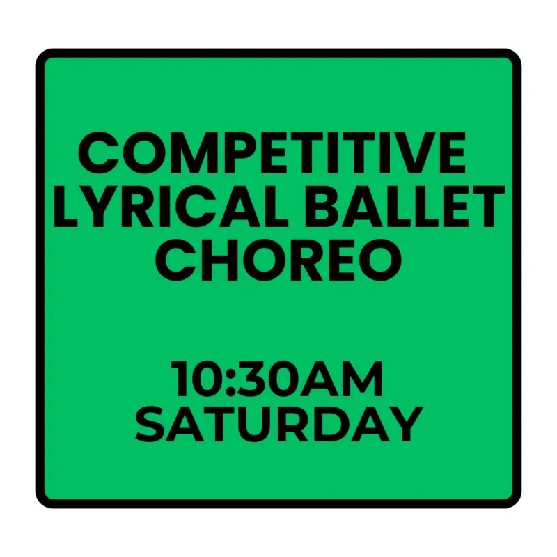 Spring Programs- Saturday Competitive Lyrical Ballet Choreography (Ages K-8)