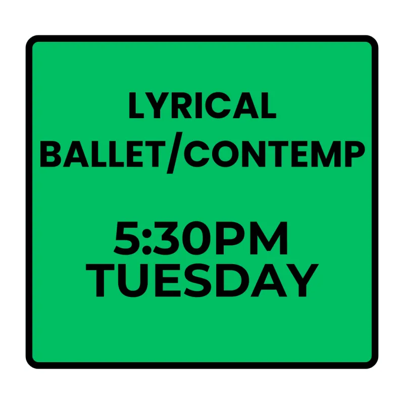 Spring Programs- Tuesday Recreational Lyrical Ballet/Contemporary (Ages 9-12)