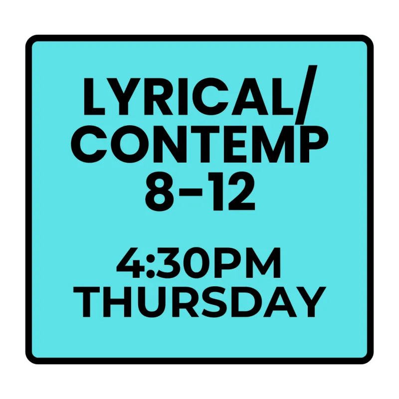 Winter Programs- Thursday Recreational Lyrical/Contemporary (Ages 8-12)