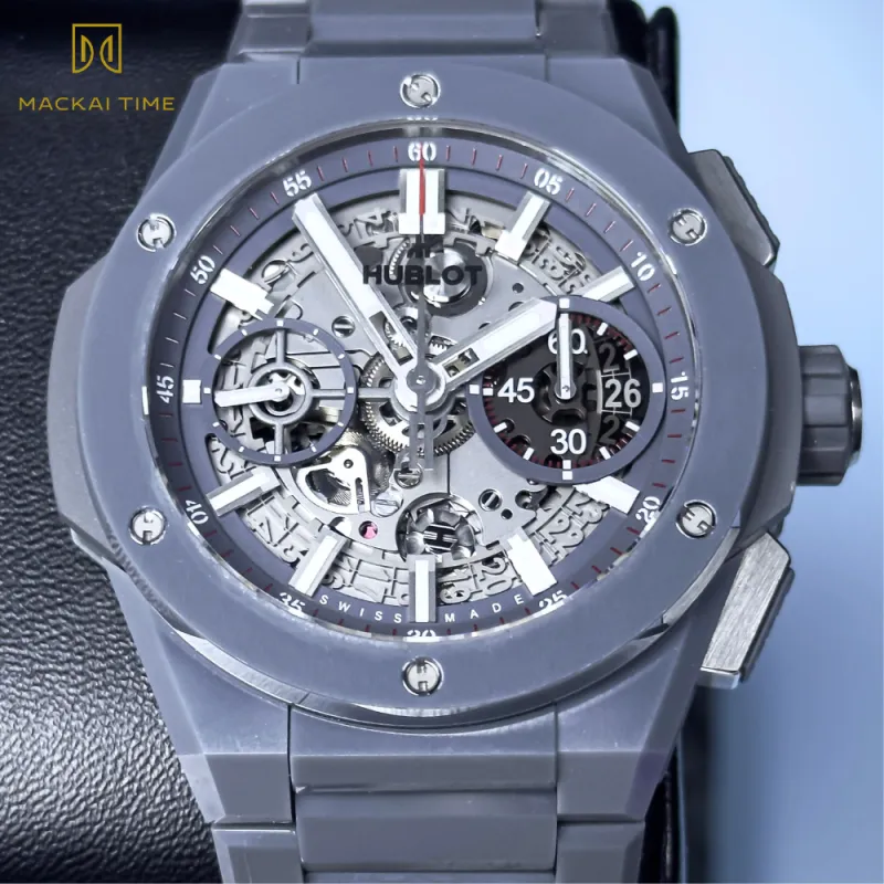  Hublot Big Bang Integral - Integrated Grey Ceramic Skeleton 451.FX.6923.FX – 2022 Box and Papers 