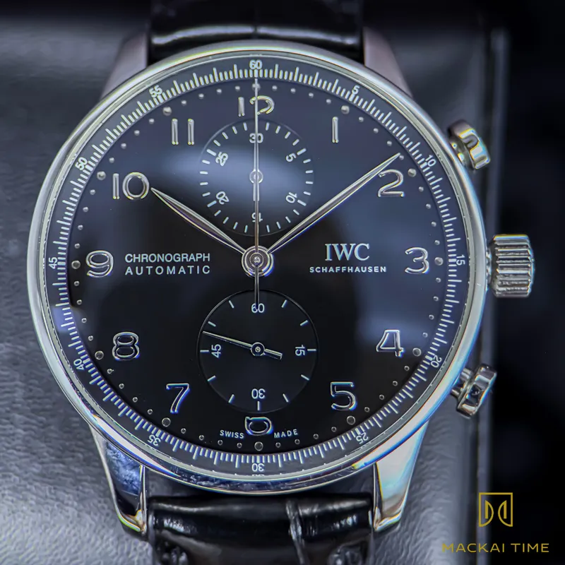 IWC Portugieser Chronograph IW371609 Black Dial Automatic 41mm Full Set - 2020