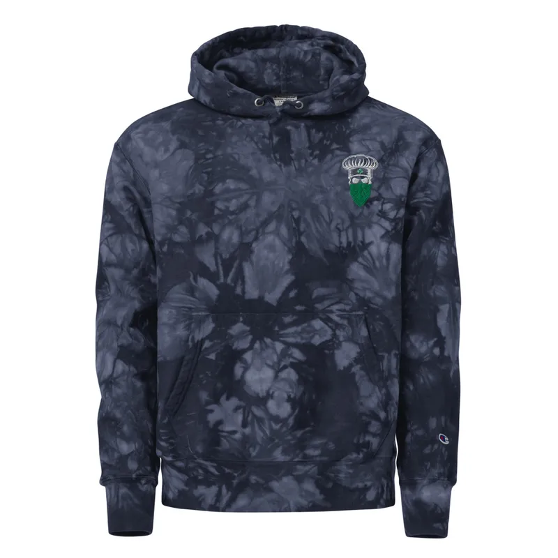 Champion Tie-Dye Hoodie | Black / Navy